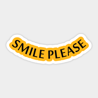 Smile please, text Sticker